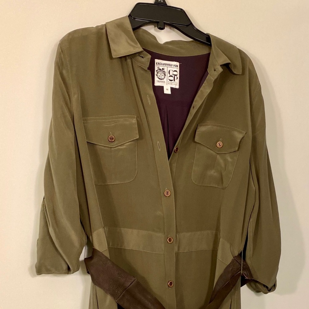 Trovata Donosita Silk Button-up Shirtdress - NWOT